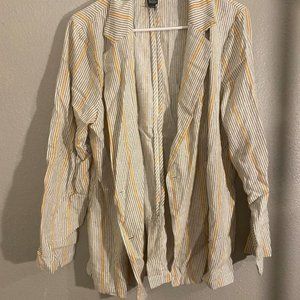🌼3 for $15🌼 39. Wild Fable Striped Lightweight Blazer Style Jacket Size LG